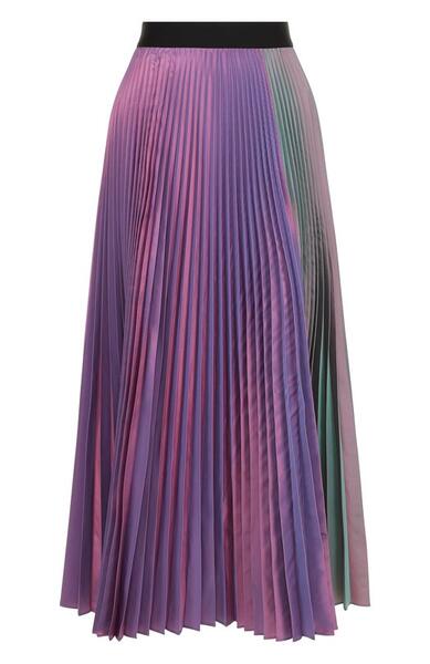 Плиссированная юбка-миди с контрастным поясом Christopher Kane 2500605