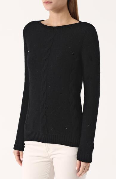 Пуловер из смеси кашемира и шелка с пайетками Loro Piana 2476678