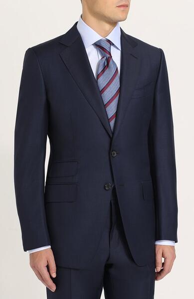 Шерстяной костюм с пиджаком на двух пуговицах Tom Ford 2473163