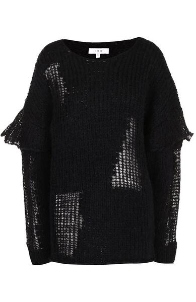 Шерстяной пуловер фактурной вязки с круглым вырезом IRO 2466222