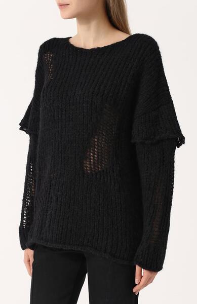 Шерстяной пуловер фактурной вязки с круглым вырезом IRO 2466222
