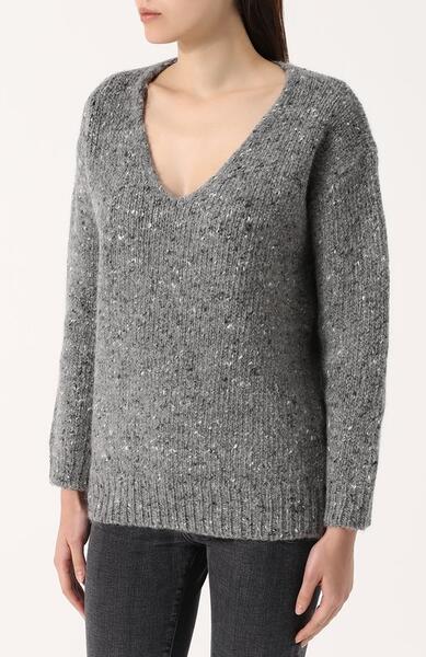 Пуловер из смеси шерсти и шелка с V-образным вырезом IRO 2464070