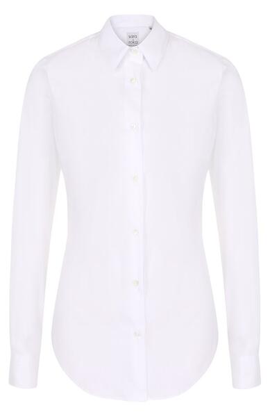 Приталенная хлопковая блуза SARA ROKA 2464041