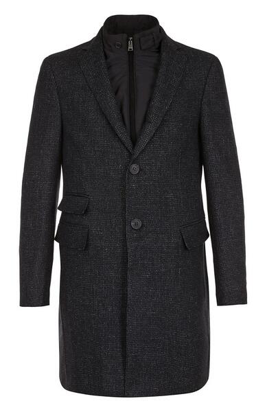 Однобортное пальто из смеси шерсти и шелка со льном с подстежкой Pal Zileri 2428073