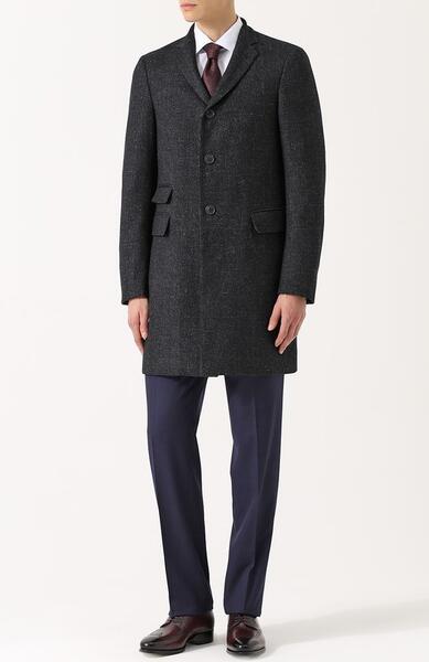 Однобортное пальто из смеси шерсти и шелка со льном с подстежкой Pal Zileri 2428073