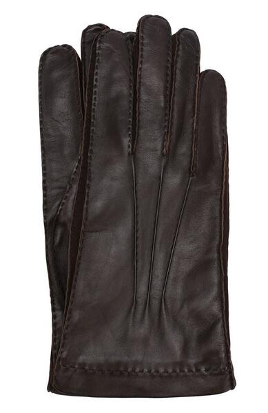 Кожаные перчатки с подкладкой из смеси кашемира и шелка Loro Piana 2409010