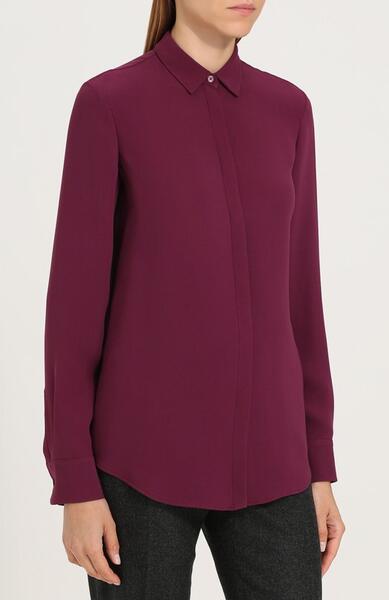 Шелковая блуза с контрастной спинкой Loro Piana 2358781