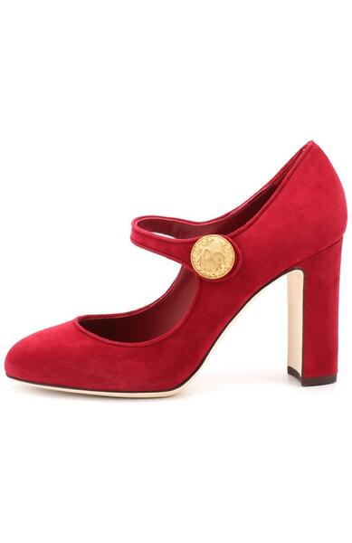 Замшевые туфли Vally на устойчивом каблуке Dolce&Gabbana 2305903