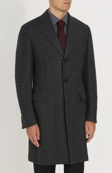 Однобортное кашемировое пальто с отложным воротником Brioni 2352531