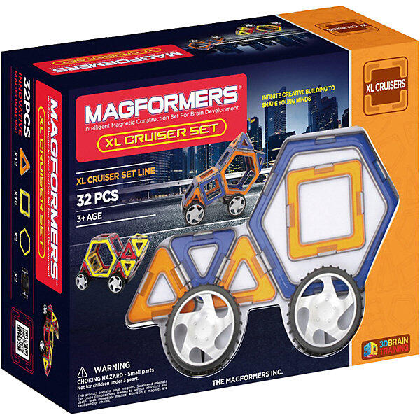 Магнитный конструктор XL Машины, 32 детали, Magformers 3323948