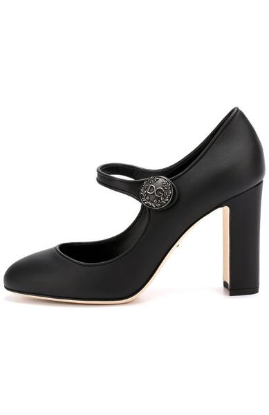 Кожаные туфли Vally на устойчивом каблуке Dolce&Gabbana 2348256
