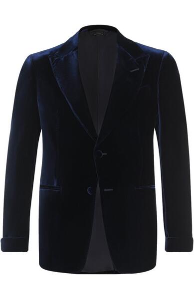 Бархатный однобортный пиджак Tom Ford 2325276