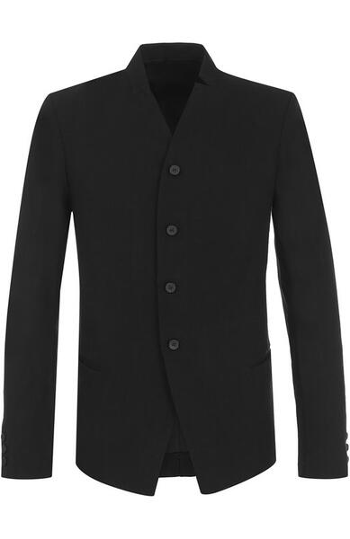 Однобортный пиджак из смеси шерсти и льна MASNADA 2317013