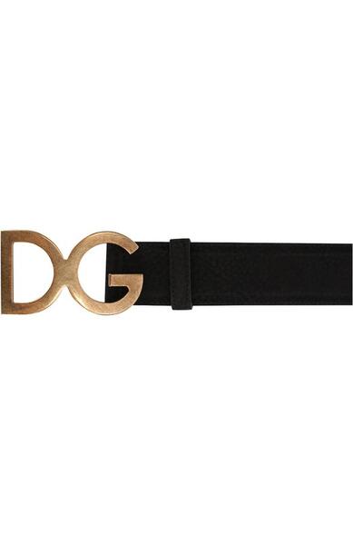 Кожаный ремень с логотипом бренда на пряжке Dolce&Gabbana 2314297