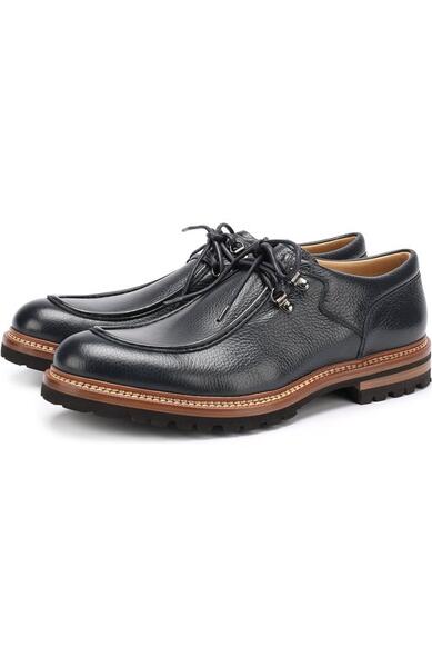 Кожаные ботинки на шнуровке Kiton 2274735