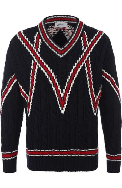 Шерстяной вязаный свитер Brioni 2262154