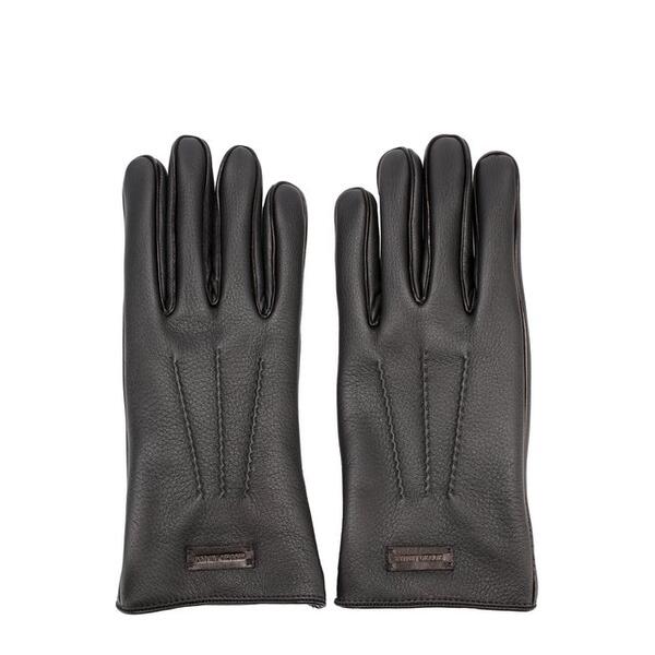 Кожаные перчатки с кашемировой подкладкой Giorgio Armani 2244468