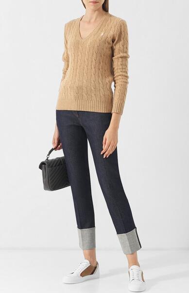 Пуловер фактурной вязки с V-образным вырезом Polo Ralph Lauren 2237255