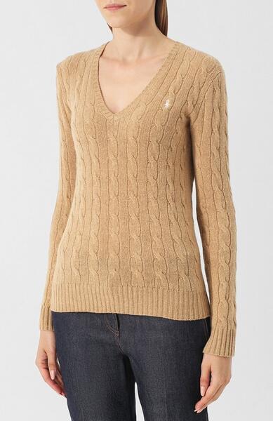 Пуловер фактурной вязки с V-образным вырезом Polo Ralph Lauren 2237255