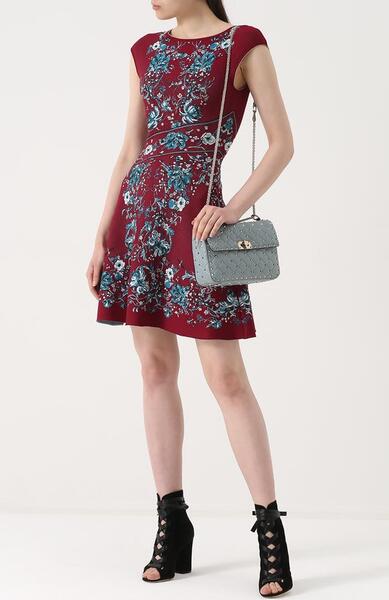 Приталенное мини-платье с контрастным принтом Roberto Cavalli 2231477