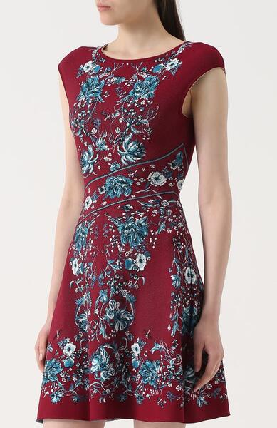 Приталенное мини-платье с контрастным принтом Roberto Cavalli 2231477