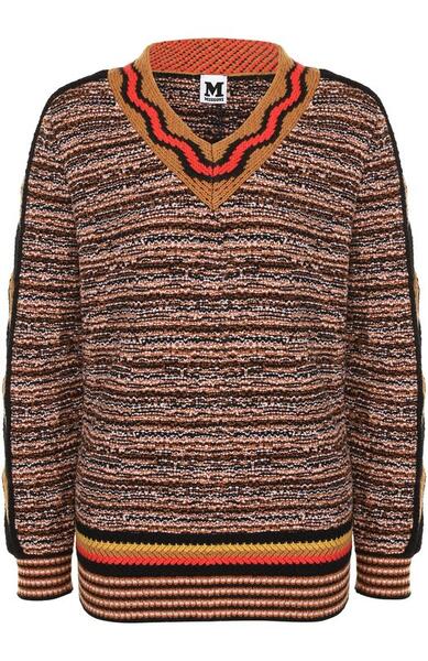 Пуловер фактурной вязки с V-образным вырезом M Missoni 2229396