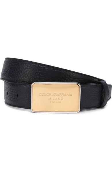 Кожаный ремень с металлической пряжкой Dolce&Gabbana 2228585