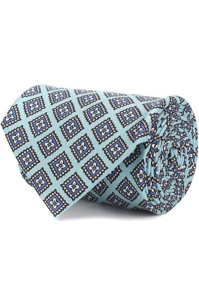Шелковый галстук с узором Brioni 2217895