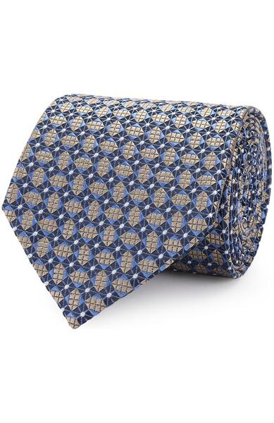 Шелковый галстук с узором Ermenegildo Zegna 2134308