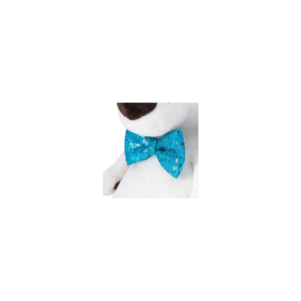 Мягкая игрушка Собака Бартоломей в галстуке-бабочке в пайетках, 27 см Budi Basa 10400275