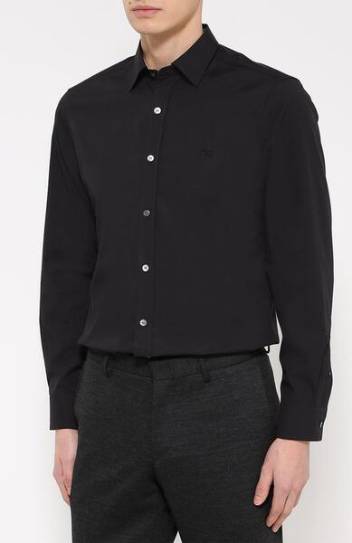 Хлопковая рубашка с воротником кент Burberry 1860638