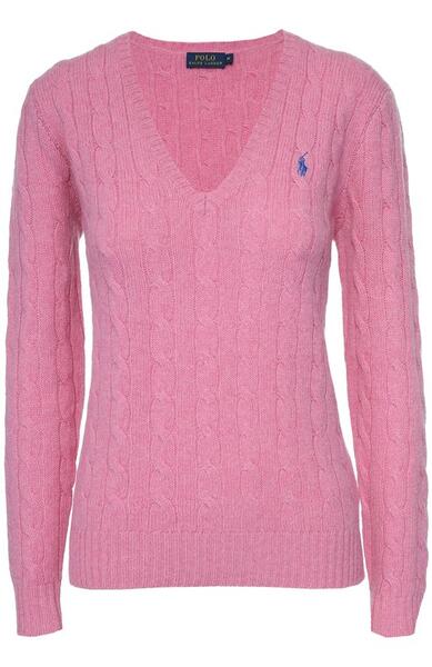 Пуловер фактурной вязки с V-образным вырезом Polo Ralph Lauren 1809592