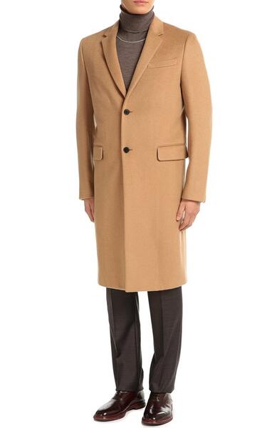 Шерстяное однобортное пальто с английским воротником Valentino 1762102