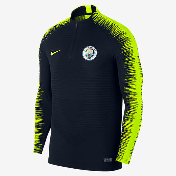 Мужская игровая футболка с длинным рукавом Manchester City FC VaporKnit Strike Drill Nike 