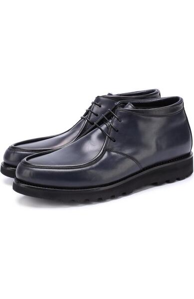Кожаные ботинки на шнуровке с внутренней меховой отделкой W.Gibbs 1519808