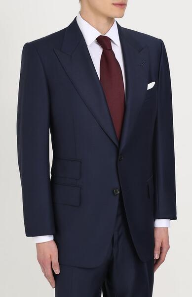 Шерстяной костюм с пиджаком на двух пуговицах Tom Ford 2251050
