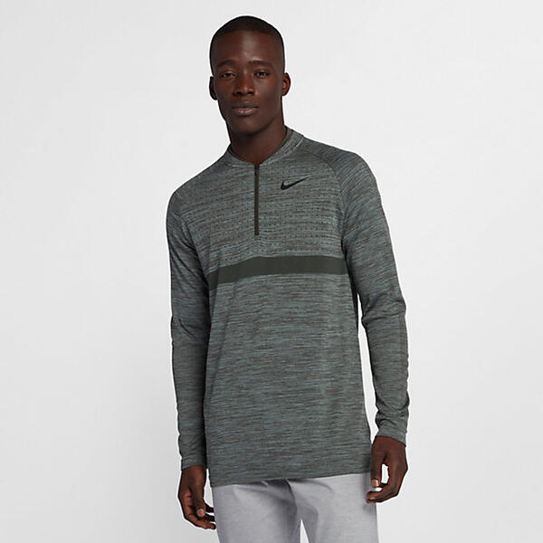 Мужская футболка для гольфа с молнией до середины груди Nike Dri-FIT 