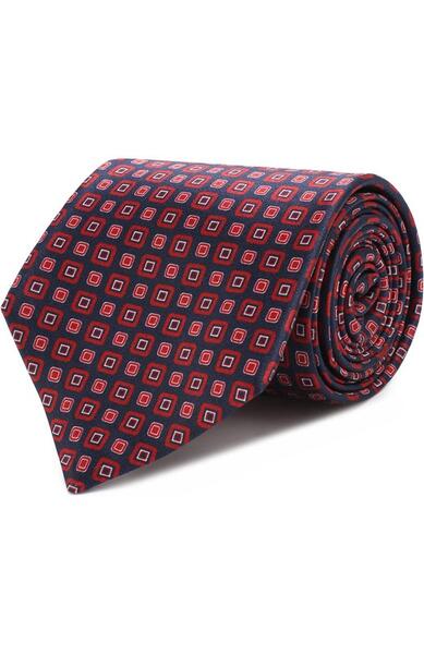 Шелковый галстук с узором Kiton 2360077