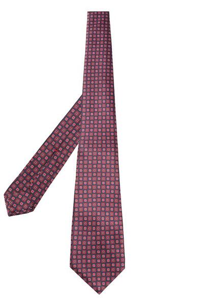 Шелковый галстук с узором Kiton 2360077