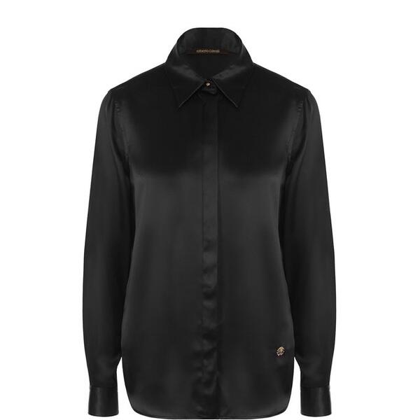 Шелковая блуза прямого кроя Roberto Cavalli 2237461