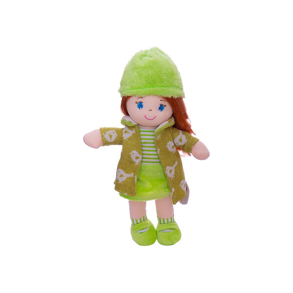 Мягкая кукла рыжая в зелёном пальто, 36 см ABtoys 10309037