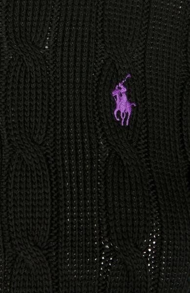 Приталенный вязаный пуловер с вышитым логотипом бренда Polo Ralph Lauren 1640966