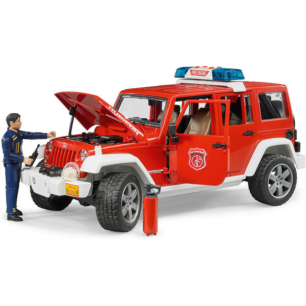 Машинка Пожарный внедорожник Jeep Wrangler Unlimited Rubicon, с фигуркой Bruder 5274490