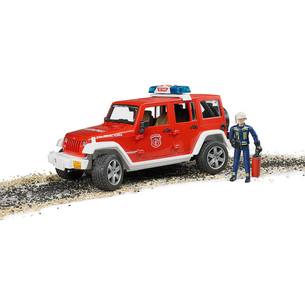 Машинка Пожарный внедорожник Jeep Wrangler Unlimited Rubicon, с фигуркой Bruder 5274490