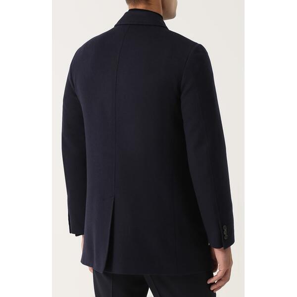 Укороченное пальто из смеси шерсти и кашемира с шелком Brioni 2262143