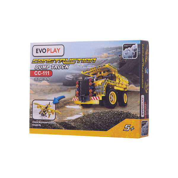 Конструктор "Dump Truck", 361 деталь EvoPlay 8609266