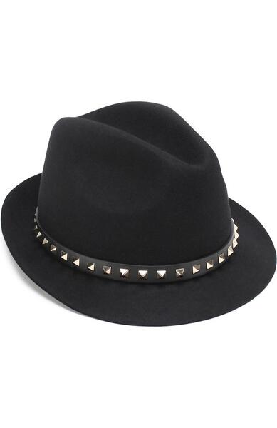 Шляпа из ангоры Garavani с кожаным ремешком и заклепками Valentino 2223557
