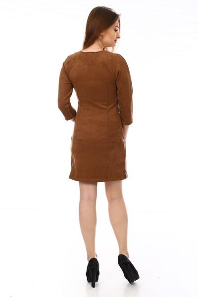 Платье замшевое Оуэна (коричневое) Инсантрик 23841