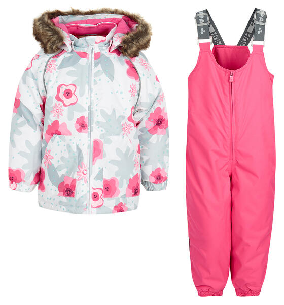 Комплект куртка/брюки Huppa Avery, цвет: белый/розовый 9562473