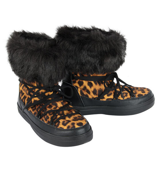 Унты Crocs LodgePoint Lace Boot W Leopard/Black, цвет: черный 7149871